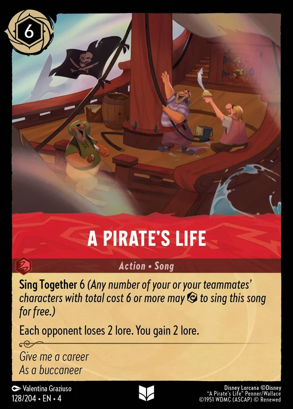 A Pirate's Life — Disney Lorcana Action card from Ursula's Return