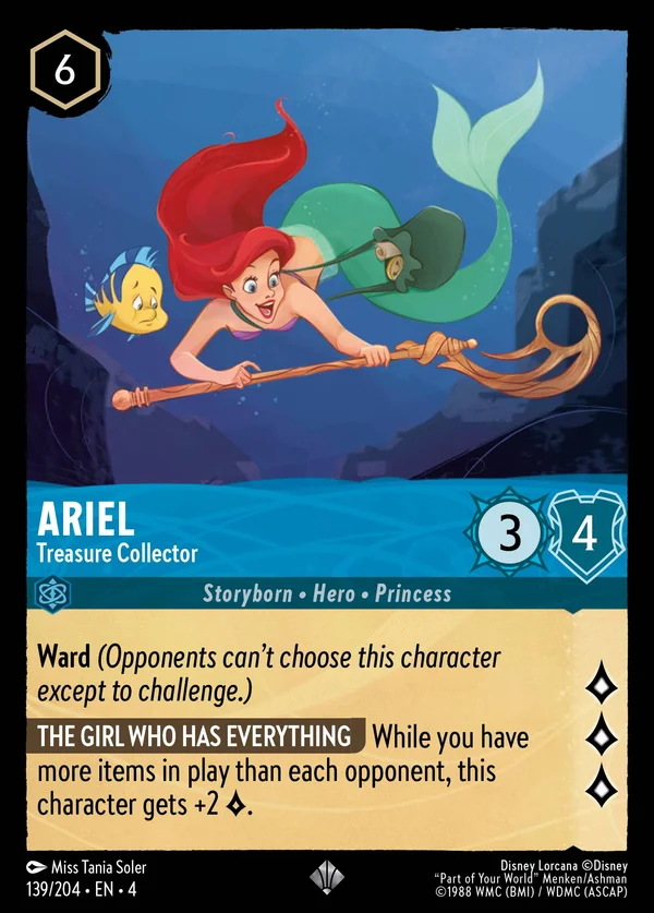 Ariel - Treasure Collector — Disney Lorcana Character card from Ursula's Return
