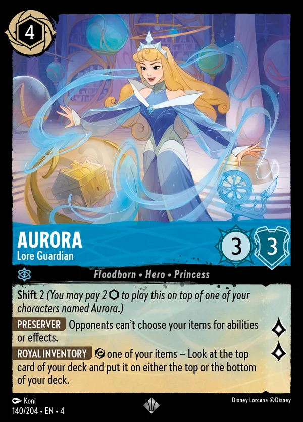 Aurora - Lore Guardian — Disney Lorcana Character card from Ursula's Return