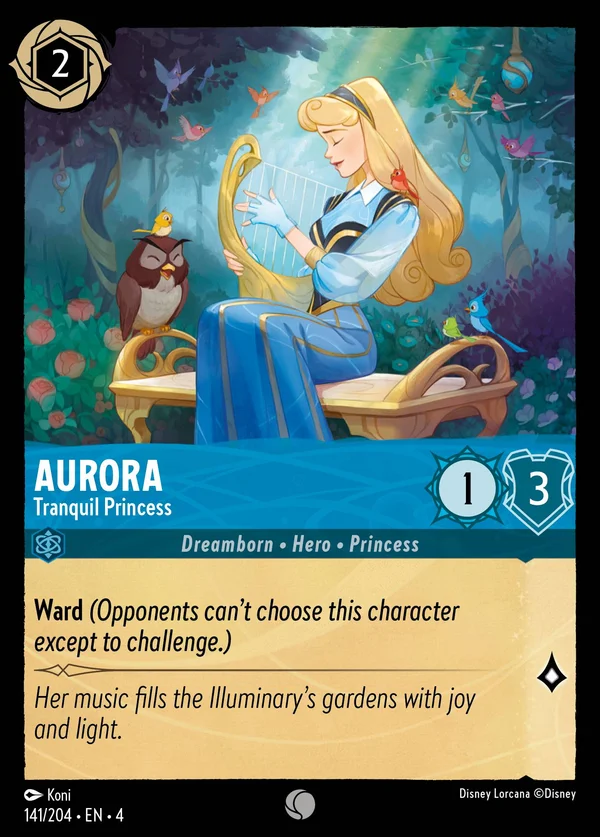 Aurora - Tranquil Princess — Disney Lorcana Character card from Ursula's Return