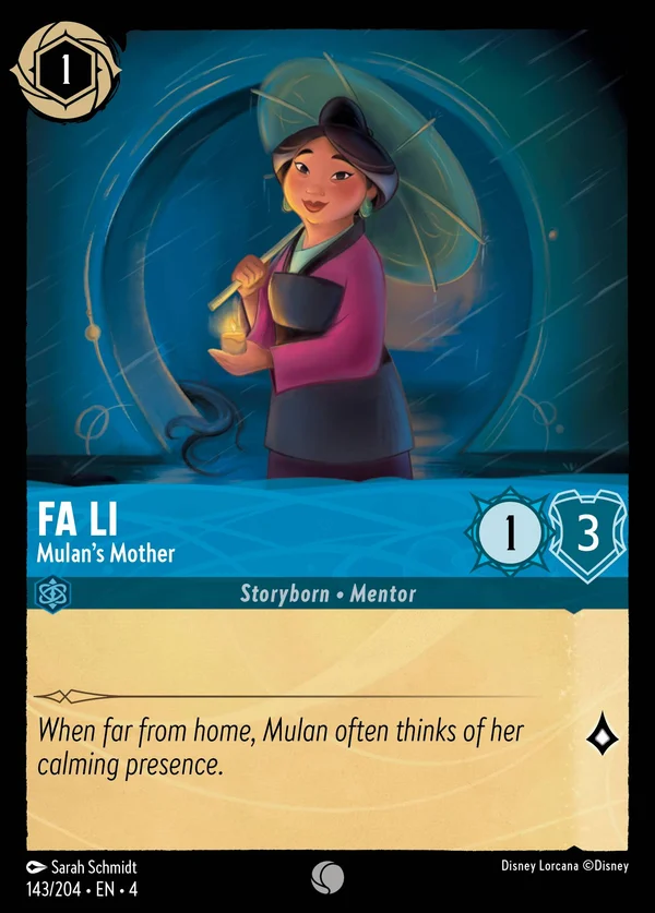 Fa Li - Mulan's Mother — Disney Lorcana Character card from Ursula's Return