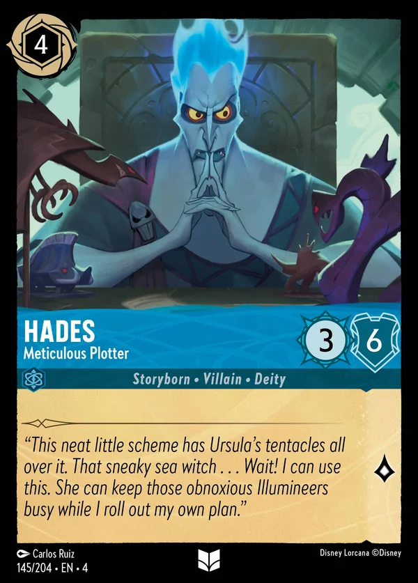 Hades - Meticulous Plotter — Disney Lorcana Character card from Ursula's Return