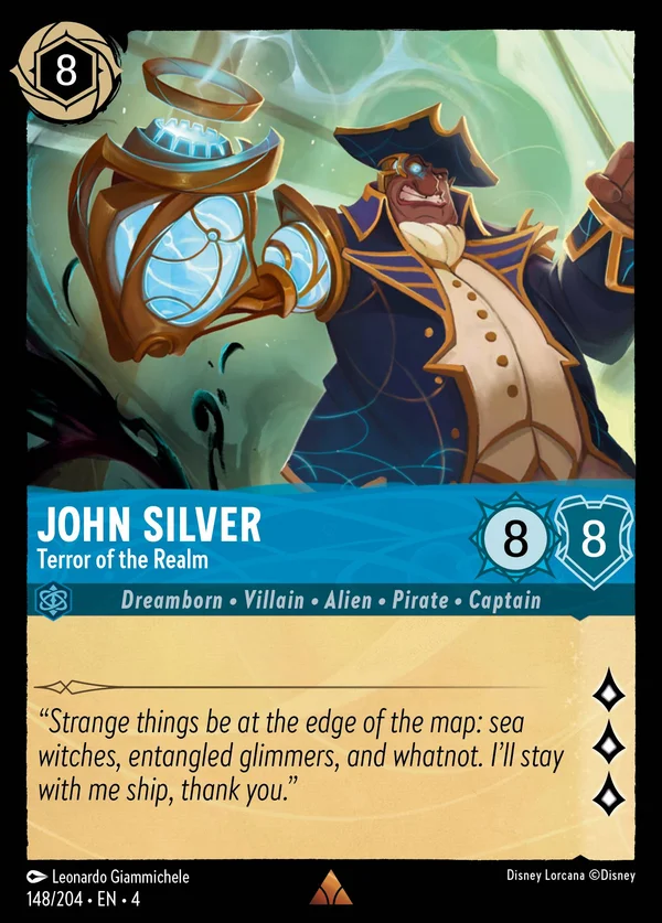 John Silver - Terror of the Realm — Disney Lorcana Character card from Ursula's Return