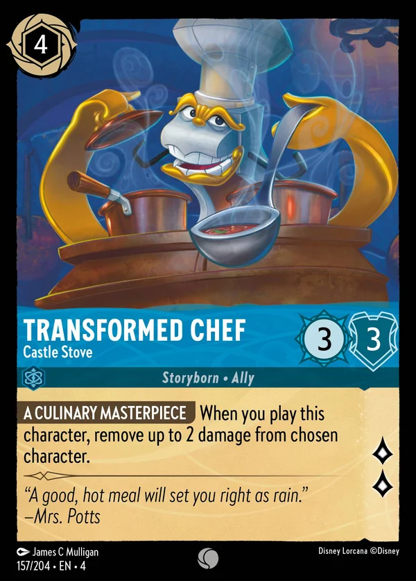 Transformed Chef - Castle Stove — Disney Lorcana Character card from Ursula's Return