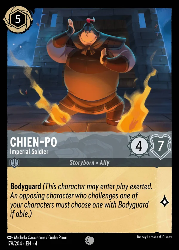 Chien-Po - Imperial Soldier — Disney Lorcana Character card from Ursula's Return