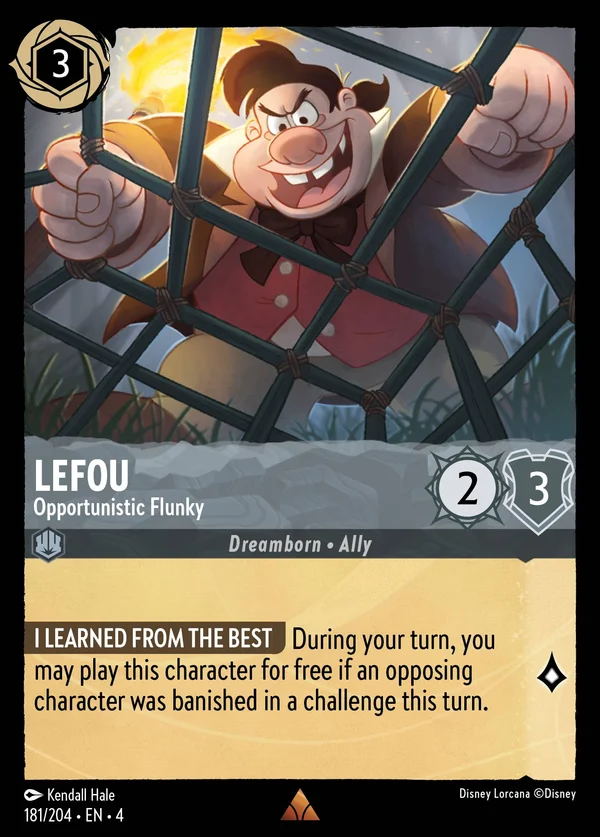 LeFou - Opportunistic Flunky — Disney Lorcana Character card from Ursula's Return