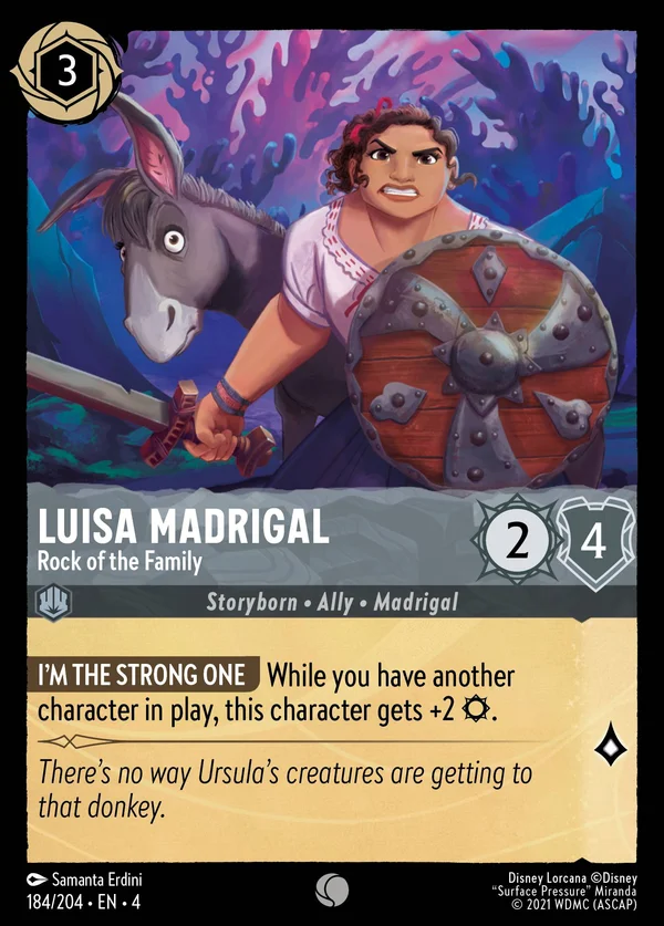 Luisa Madrigal - Rock of the Family — Disney Lorcana Character card from Ursula's Return