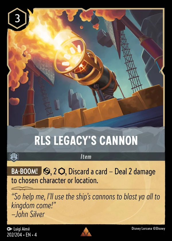 RLS Legacy's Cannon — Disney Lorcana Item card from Ursula's Return