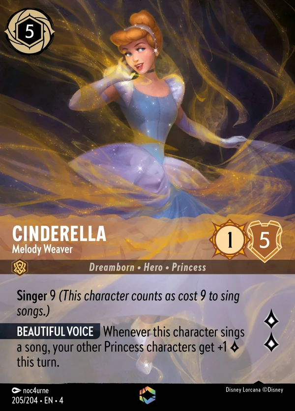 Cinderella - Melody Weaver — Disney Lorcana Character card from Ursula's Return