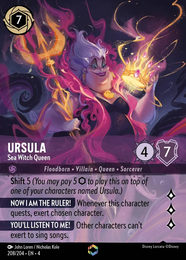Ursula - Sea Witch Queen — Disney Lorcana Character card from Ursula's Return