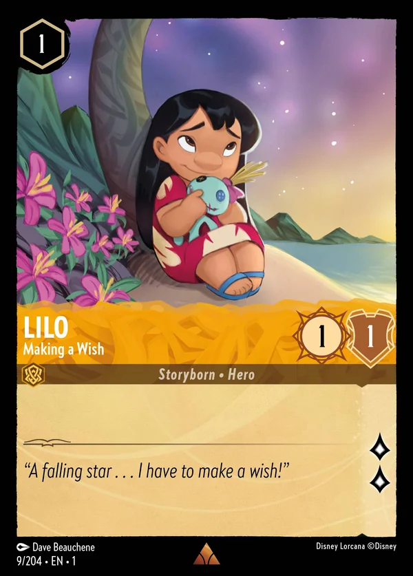 Lilo - Making a Wish — Disney Lorcana Character card from The First Chapter