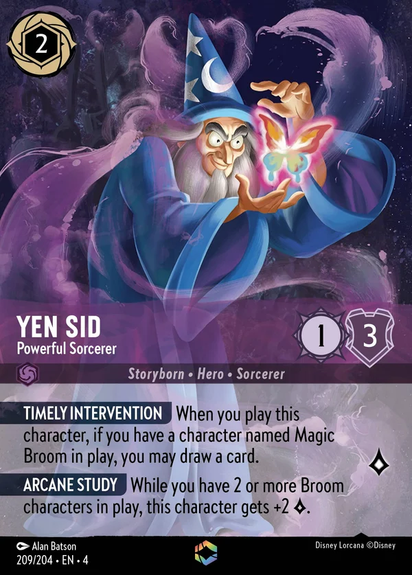 Yen Sid - Powerful Sorcerer — Disney Lorcana Character card from Ursula's Return