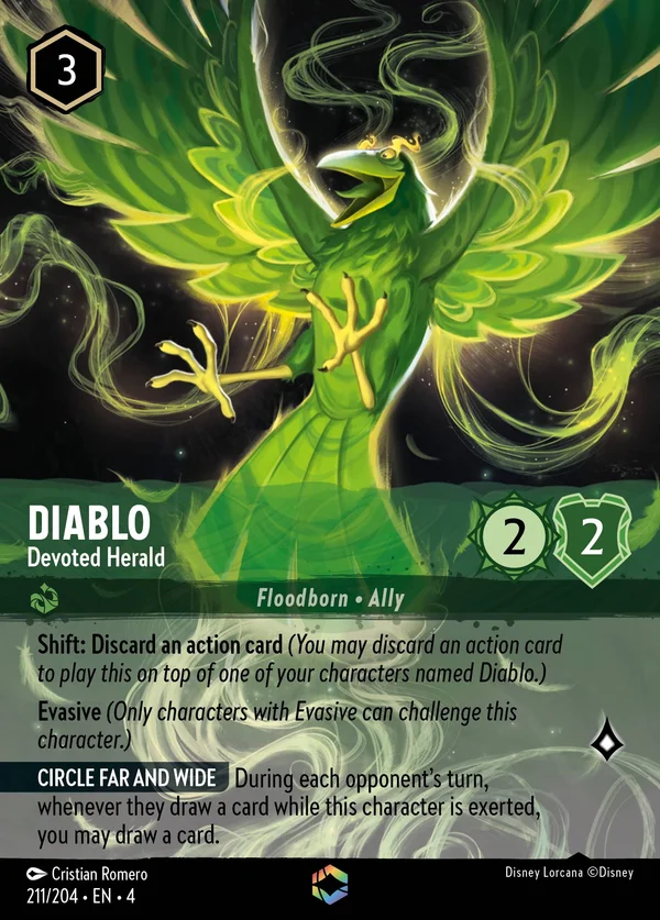 Diablo - Devoted Herald — Disney Lorcana Character card from Ursula's Return