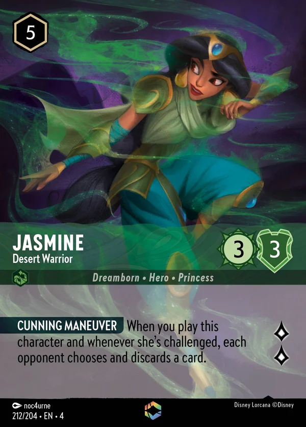 Jasmine - Desert Warrior — Disney Lorcana Character card from Ursula's Return