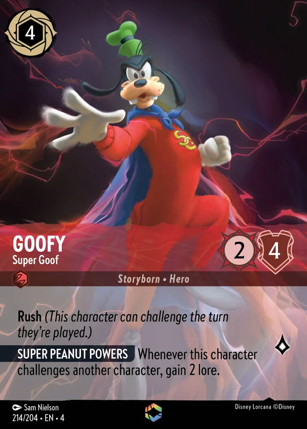 Goofy - Super Goof — Disney Lorcana Character card from Ursula's Return
