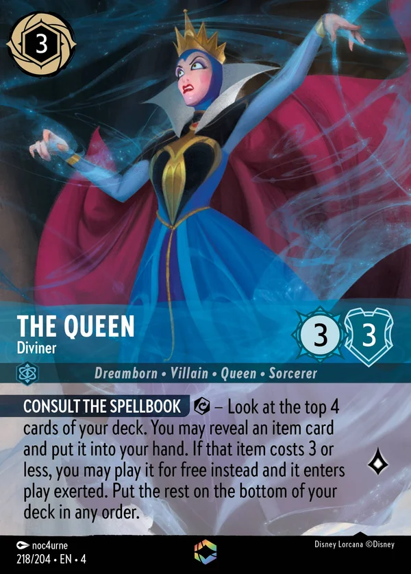 The Queen - Diviner — Disney Lorcana Character card from Ursula's Return