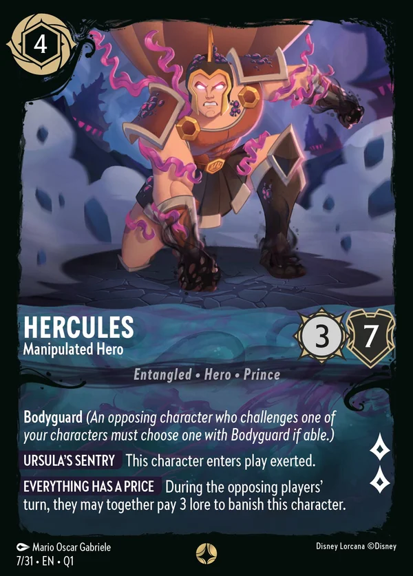 Hercules - Manipulated Hero — Disney Lorcana Character card from Illumineer's Quest: Deep Trouble