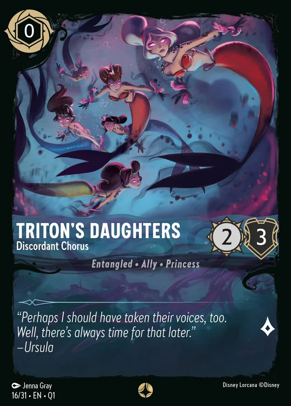 Triton's Daughters - Discordant Chorus — Disney Lorcana Character card from Illumineer's Quest: Deep Trouble