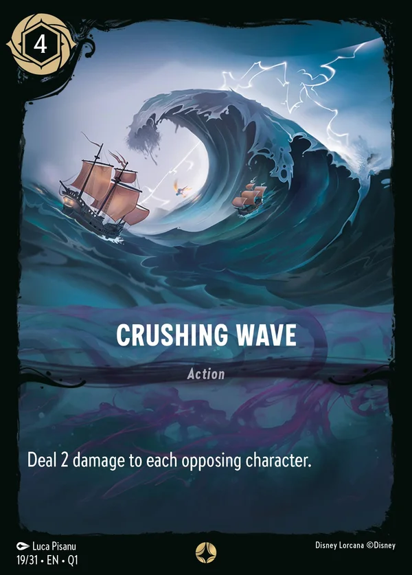 Crushing Wave — Disney Lorcana Action card from Illumineer's Quest: Deep Trouble