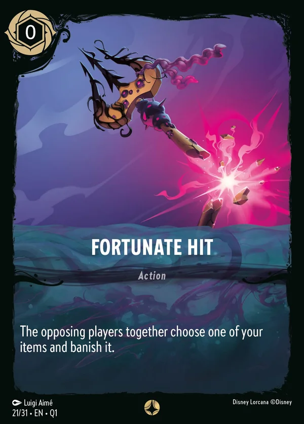Fortunate Hit — Disney Lorcana Action card from Illumineer's Quest: Deep Trouble