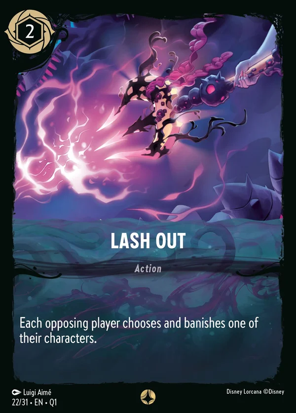 Lash Out — Disney Lorcana Action card from Illumineer's Quest: Deep Trouble