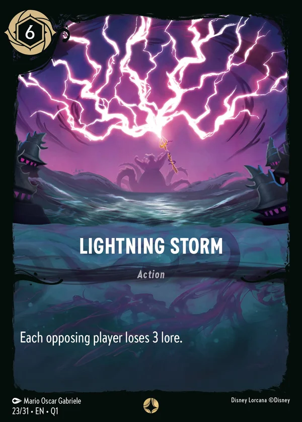 Lightning Storm — Disney Lorcana Action card from Illumineer's Quest: Deep Trouble