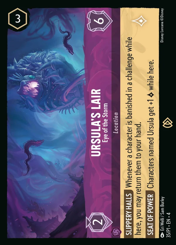 Ursula's Lair - Eye of the Storm — Disney Lorcana Location card from Ursula's Return