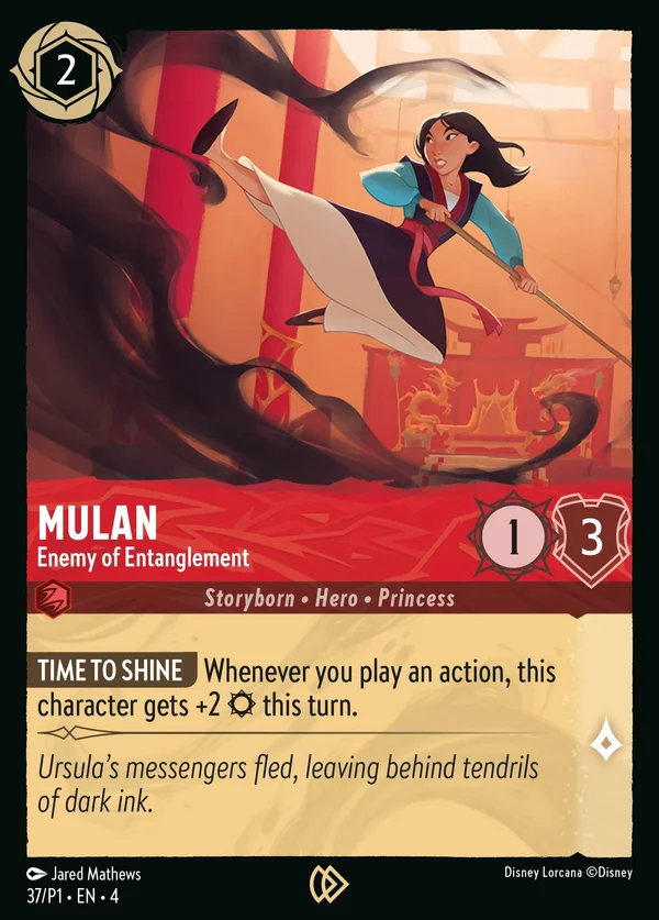 Mulan - Enemy of Entanglement — Disney Lorcana Character card from Ursula's Return