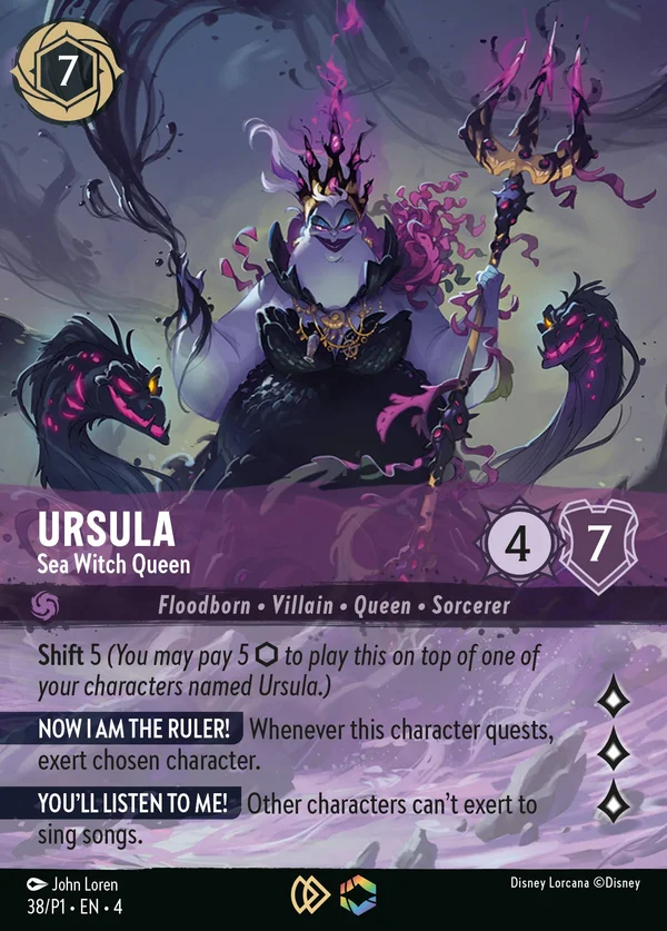 Ursula - Sea Witch Queen — Disney Lorcana Character card from Ursula's Return