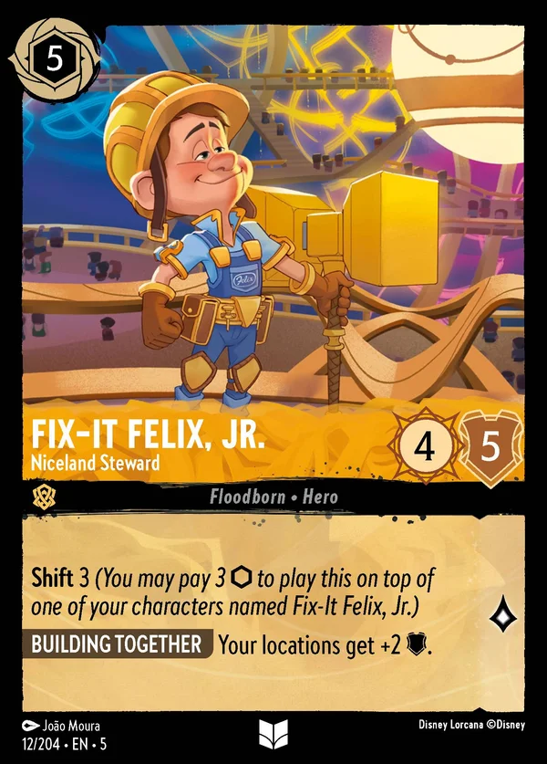 Fix-It Felix, Jr. - Niceland Steward — Disney Lorcana Character card from Shimmering Skies