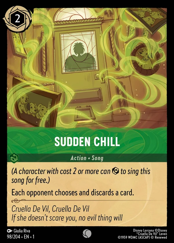 Sudden Chill — Disney Lorcana Action card from The First Chapter