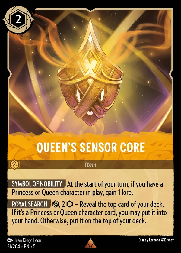 Queen's Sensor Core — Disney Lorcana Item card from Shimmering Skies