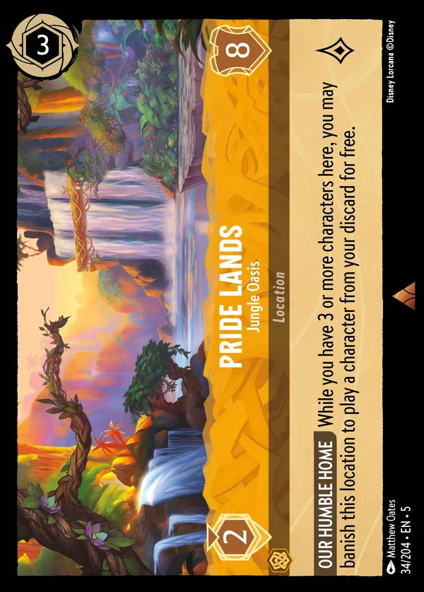 Pride Lands - Jungle Oasis — Disney Lorcana Location card from Shimmering Skies
