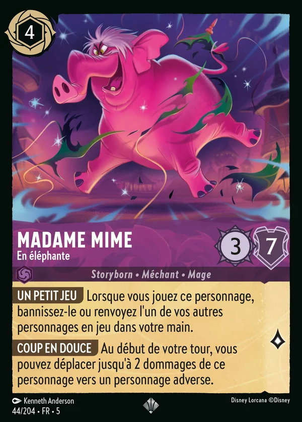 Madame Mime - En éléphante — Disney Lorcana Personnage card from Shimmering Skies