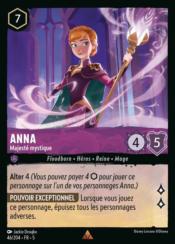 Anna - Majesté mystique — Disney Lorcana Personnage card from Shimmering Skies