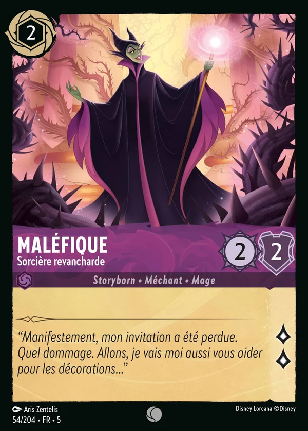 Maléfique - Sorcière revancharde — Disney Lorcana Personnage card from Shimmering Skies