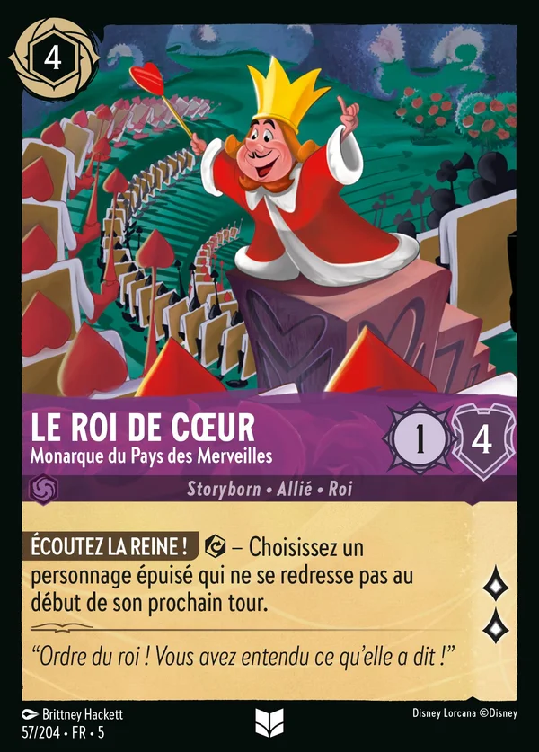 Le Roi de Cœur - Monarque du Pays des Merveilles — Disney Lorcana Personnage card from Shimmering Skies