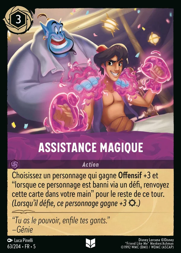 Assistance magique — Disney Lorcana Action card from Shimmering Skies