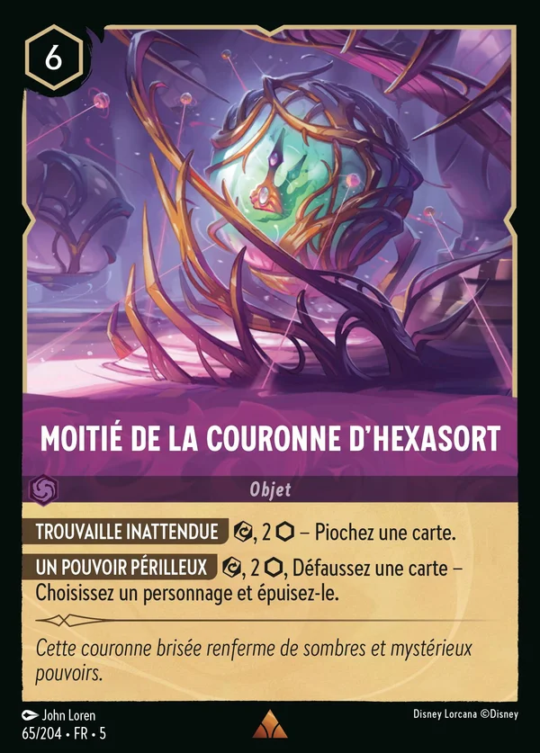 Moitié de la Couronne d'Hexasort — Disney Lorcana Objet card from Shimmering Skies