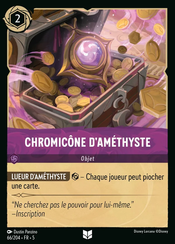 Chromicône d'Améthyste — Disney Lorcana Objet card from Shimmering Skies
