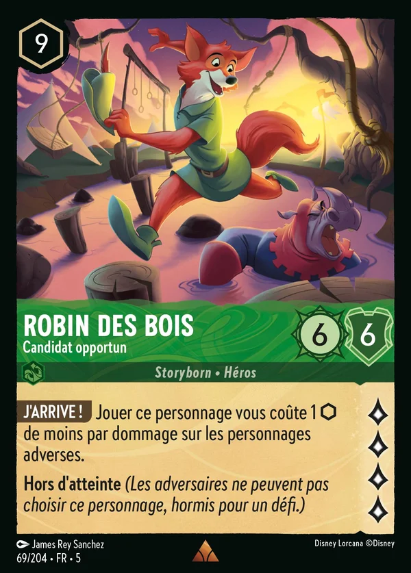 Robin des Bois - Candidat opportun — Disney Lorcana Personnage card from Shimmering Skies