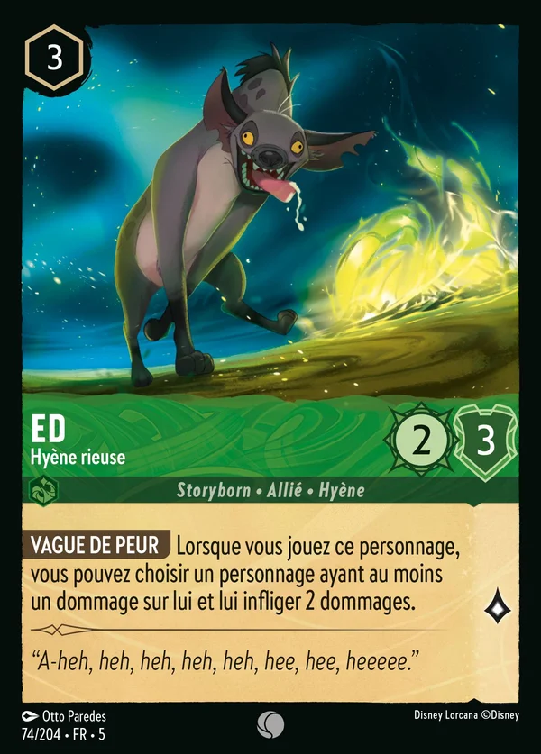 Ed - Hyène rieuse — Disney Lorcana Personnage card from Shimmering Skies