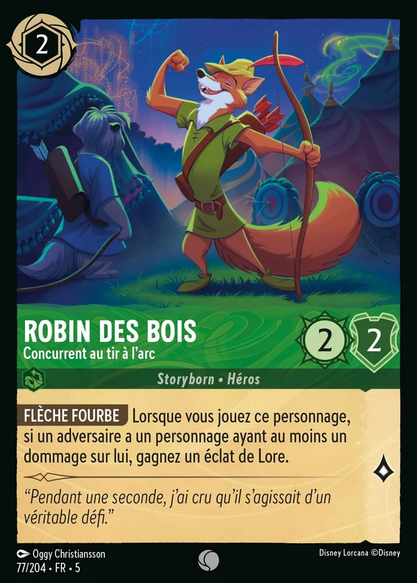 Robin des Bois - Concurrent au tir à l'arc — Disney Lorcana Personnage card from Shimmering Skies