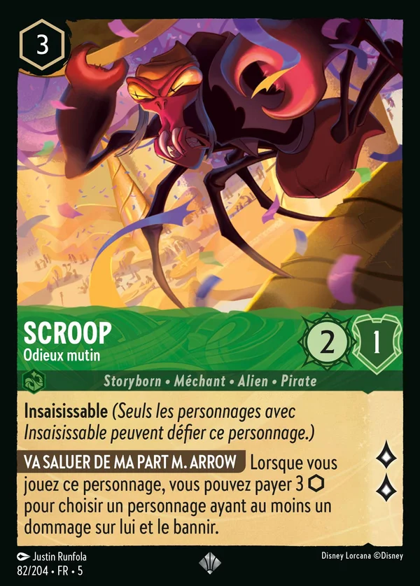 Scroop - Odieux mutin — Disney Lorcana Personnage card from Shimmering Skies