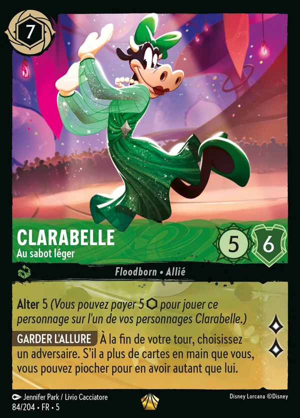 Clarabelle - Au sabot léger — Disney Lorcana Personnage card from Shimmering Skies
