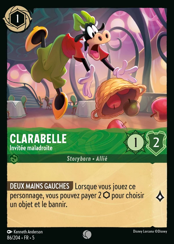 Clarabelle - Invitée maladroite — Disney Lorcana Personnage card from Shimmering Skies