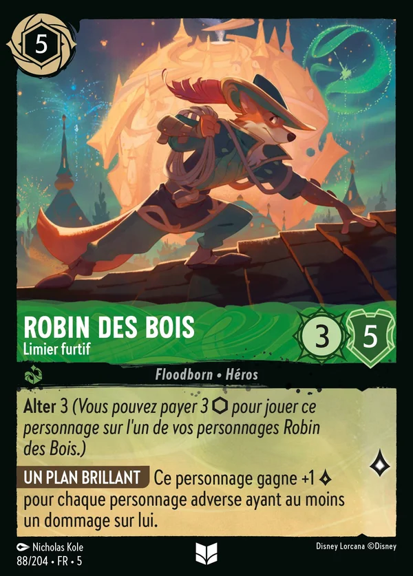 Robin des Bois - Limier furtif — Disney Lorcana Personnage card from Shimmering Skies