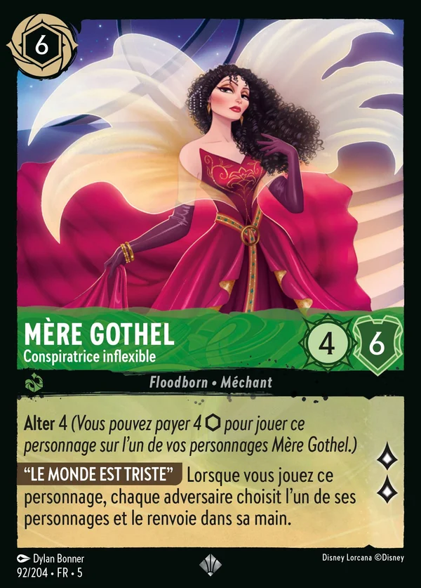 Mère Gothel - Conspiratrice inflexible — Disney Lorcana Personnage card from Shimmering Skies
