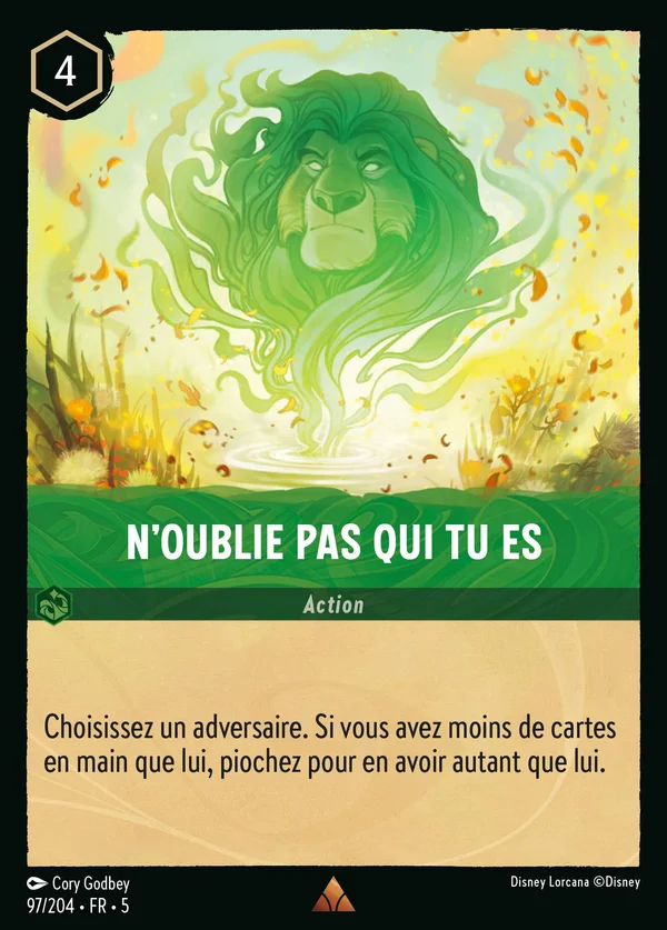 N'oublie pas qui tu es — Disney Lorcana Action card from Shimmering Skies
