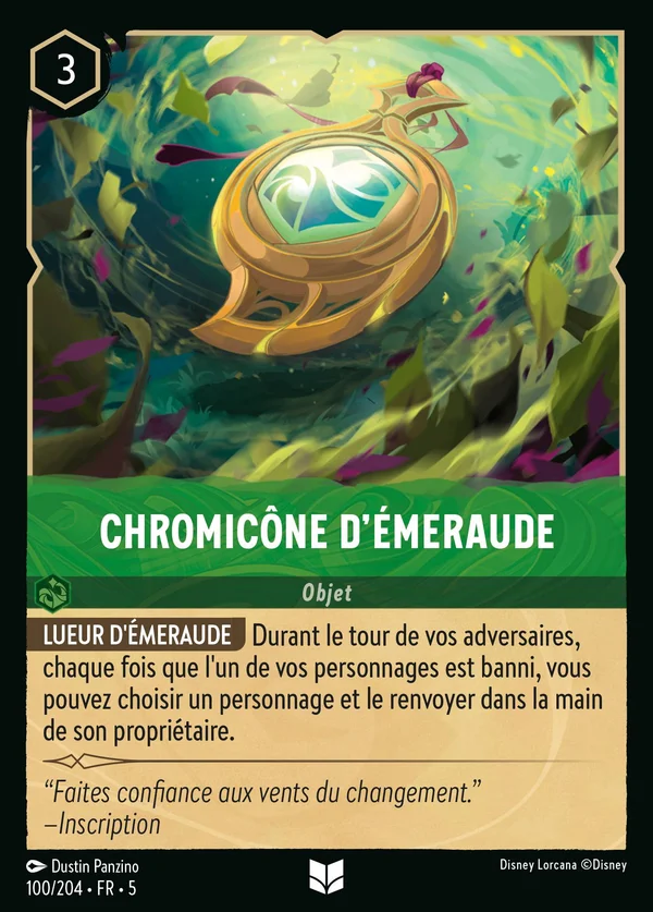 Chromicône d'Émeraude — Disney Lorcana Objet card from Shimmering Skies